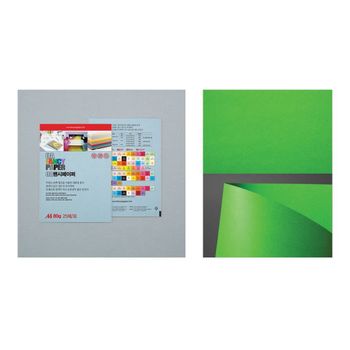 OA팬시페이퍼A4 P60 녹색 25매 80g 1개 a4용지5000매75g a3용지 hp복사용지