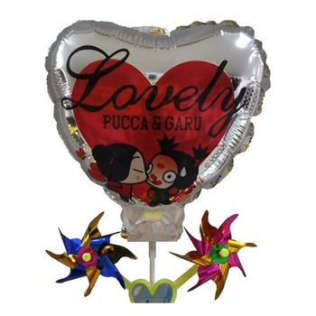 뿌까앤가루하트 캐릭터바람개비풍선