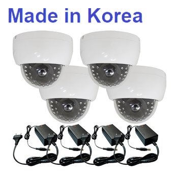 호텔 모텔 실내 복도 간편 설치용 가성비 CCTV 적외선 카메라 4세트