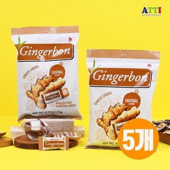 진저본 생강 소프트캔디 츄이 젤리 오리지널 125g x 5개
