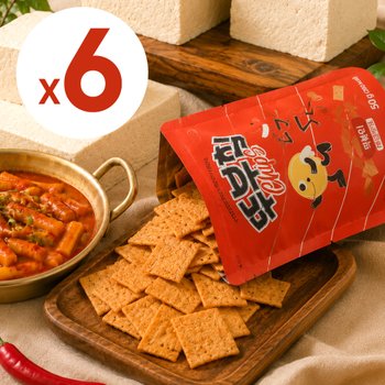 국산 콩과 밀로 만든 오븐에 3번 구운 두부과자 떡볶이 6봉