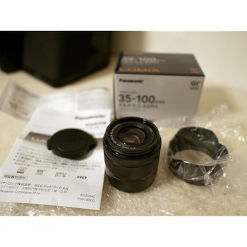 [해외] 파나소닉 망원 줌 렌즈 루믹스 G VARIO 35-100mm/F4.0-5.6 ASPH. MEGA O.I.S. 블랙 H-FS35100-K