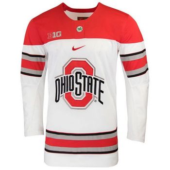 [해외] 나이키 Ohio State Buckeyes 맨즈 리미티드 Hockey 저지 - 화이트 레드 11604529 420322
