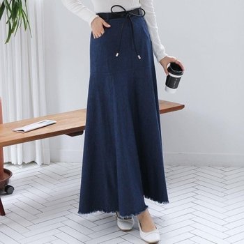 [VY] 여자 레더 데님 롱스커트_SK3662_18406463_588847