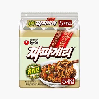 농심 올리브 짜파게티(멀티팩140g 5개입)8봉지 총40봉 1박스