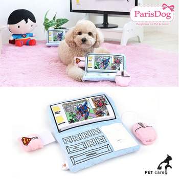 JMds 패리스독 슈퍼맨 컴퓨터 플레잉토이 (블루) 애견훈련 장난감 애견 애견용품 애완용품