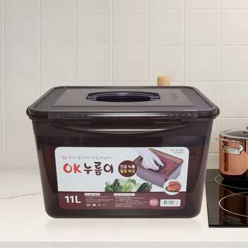 한진 okay 밀폐김치통11리터누름이포함-직사각 조아통 밀폐김치통 밀폐용기 김장김치통