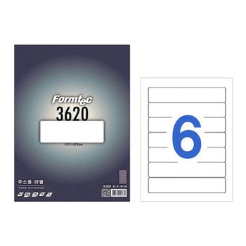 TBZ 폼텍 대봉투라벨지 LQ3620 6칸 20매x2개 폼텍 주소라벨지 cd라벨