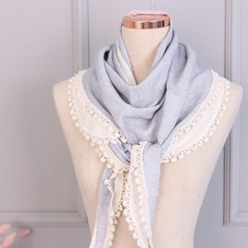 앙상블 산 면 투톤 스카프dys 봄스카프 고급스카프 숄 스카프 진주 반다나 쁘띠 심플 섟 타이