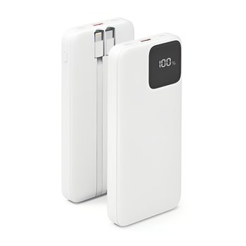 갤럭시 아이폰 휴대폰 고속 보조배터리 정품 하이온 LED2in1 케이블일체형 10000mah 3대동시충전