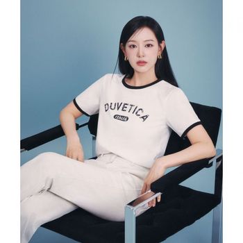 [정품 국내배송] 듀베티카 DUVETICA 키에티(라이트 아이보리)(여성 반팔티셔츠) V-25S-VDRS10953