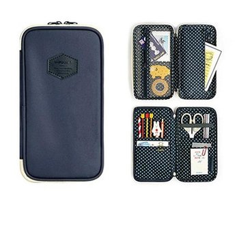 모노폴리 W POCKET 180도로 펼쳐지는 두개의 지퍼 포켓