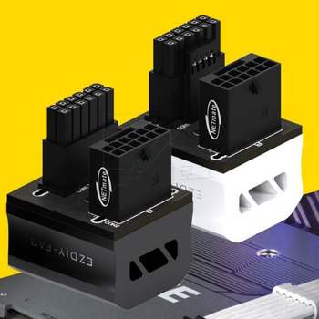 강원전자 넷메이트 600W 12VHPWR 변환 어댑터 알루미늄 화이트 RVS 180도