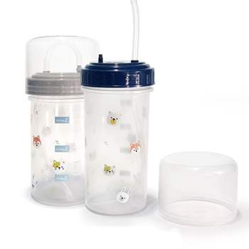 실리콘 975CCX18 빨대물병 400ml 애니멀