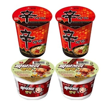 신라면컵12개+짜장범벅12개(소컵)