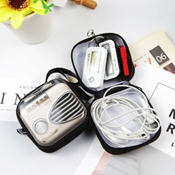 케이블파우치 USB 이어폰 미니 하드 빈티지 파우치