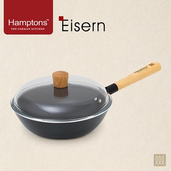 (주)탑스미넬 햄튼 아이젠(Eisern) 무쇠 인덕션 궁중팬 24cm+유리뚜껑