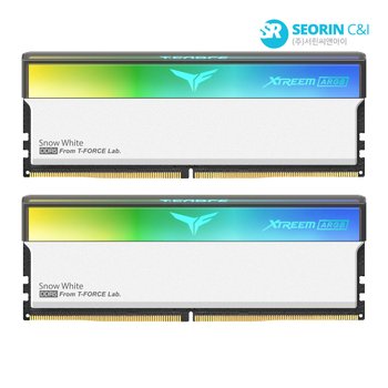 [서린공식] 팀그룹 T-Force DDR5-8000 CL38 XTREEM ARGB 화이트 패키지 서린 (48GB(24Gx2))