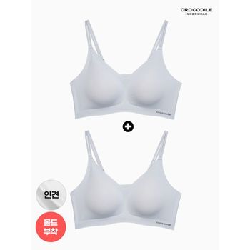 라이크라 인견쉘론 몰드부착 더블스트랩 브라 1+1 CDWBR5N34 2_P392227964