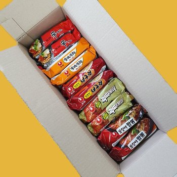 농심신라면낱개2입+안성탕면낱개2입+얼큰너구리낱개2입+짜파게티낱개2입+오징어짬뽕낱개2개
