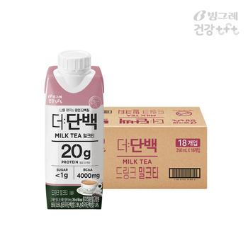 빙그레 더단백 프로틴 드링크 밀크티 250ml*18개입