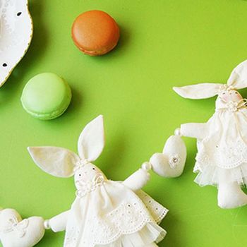 뉴 QO84YE92 원더랜드 토끼 가렌더 가랜드 벽장식인형