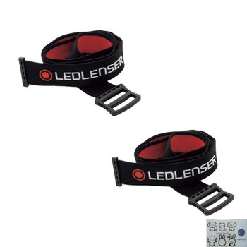 [해외] 2개 세트 LEDLENSER 레드 렌저 H8R용 헤드밴드 H 시리즈용 밴드 헤드라