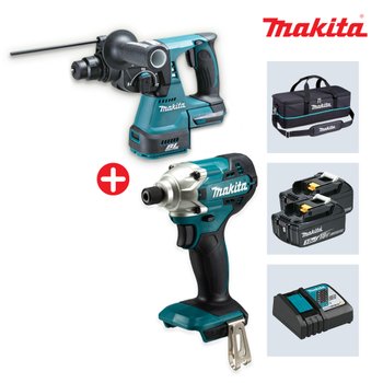 마끼다 DLX2071FR3 18V 3.0Ah 충전콤보세트 (DTD156+DHR242) 임팩드릴+로타리함마+툴백