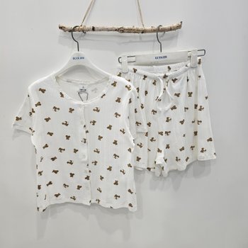 [시흥모다] 에꼴리에 주니어 슬립 베어 라운드넥 파자마 세트 26OP752_SH