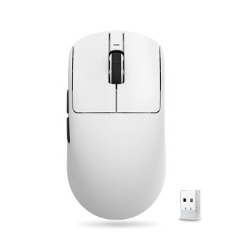[해외] ATK 무선 게이밍 마우스 VXE Dragonfly R1 화이트 PAW3395 센서 26000 DPI 경량