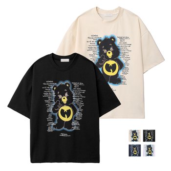 남자 캐주얼 캐리턱 베트곰 라운드 반팔 티셔츠 DS-TSH-Q365