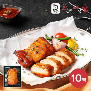 [오빠닭] 시그니처 오븐구이 통살 닭다리 구이 양념바베큐맛 100g 10팩