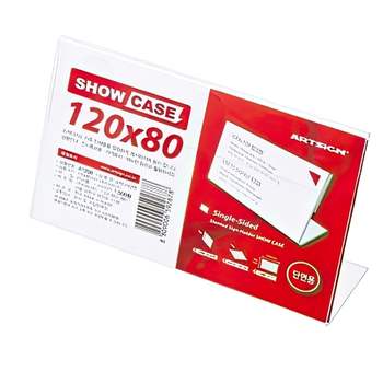 단면120x80 193QYK05 아크릴 쇼케이스 메뉴 꽂이 안내판 3개 스탠드 가격표 거치대