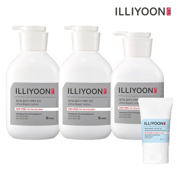 [시크릿 특가] 일리윤 울트라 리페어 고보습 로션 528ml*2+350ml (+증정)