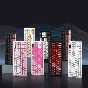 [해외] AJAZZ MK87 무선 기계식 키보드 10000mAh PC보강판 1600RGB 1.14 스크린