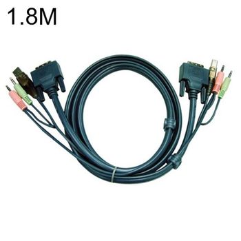 USB DVI-D 듀얼 링크 KVM 케이블 1.8M 2L-7D02UD