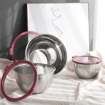 편리한 마니에르 스텐 믹싱볼 3종 스텐볼 믹싱볼세트 다용도불 계량볼 야채볼