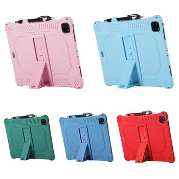 [수나르]아이패드프로3세대 11인치 A1980 A2013 스타 파스텔컬러 펜슬롯 스트랩 스탠드 실리콘 태블릿 케이스