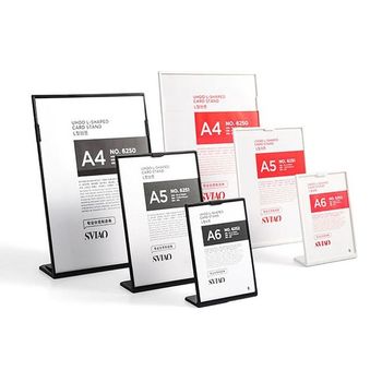 L자디자인 L자형아크릴꽂이 아크릴메뉴디스 L자형메뉴꽂이 A5