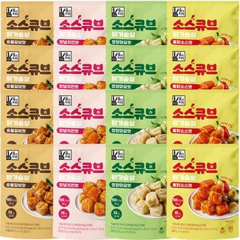 [육식토끼] 닭가슴살 소스큐브 80g 베스트 4종 선택 50팩 (25팩+25팩)