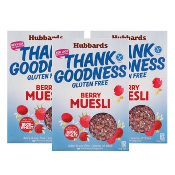 [해외] 허바드 땡 굿니스 베리 뮤즐리 시리얼 Hubbards Thank Goodness Berry Muesli 350g 3개