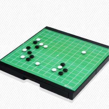 명인 휴대용 접이식 미니 바둑판 알 자석 바둑 소형 게임