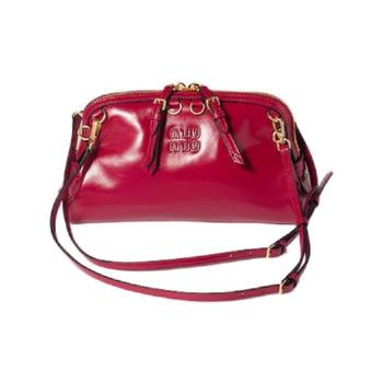 미우미우 레더 클러치 루비 레드 5BF131-2IEO-F0041