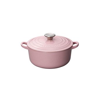 [해외] 르크루제(Le Creuset) 주물 에나멜 냄비 코코트 론드 18cm 시폰 핑크 가스 IH 오븐 호환【정품】