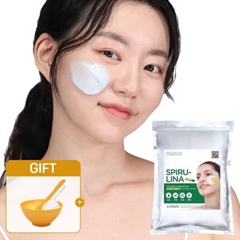 린제이 스피룰리나 모델링팩 1kg+팩도구세트+클렌징해면 스펀지 홈에스테틱 5종세트