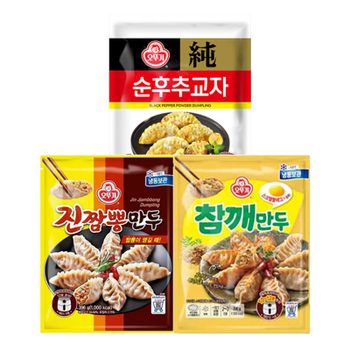 오뚜기 참깨만두 396g 2개 + 진짬뽕만두 396g 2개 + 순후추교자 324g 2개..[35047192]