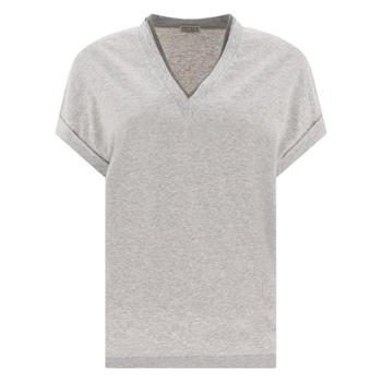 Brunello Cucinelli 엠벨리시드 V넥 티셔츠 M0T18BD222 C8003 TP946380314