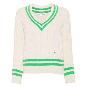 26 SS 스포티앤리치 케이블 니트 스웨터 WS011S414SC TP444923263