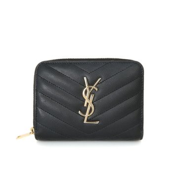 [중고명품] 생로랑 모노그램 지퍼 어라운드 반지갑 컴팩트 미니지갑 403723