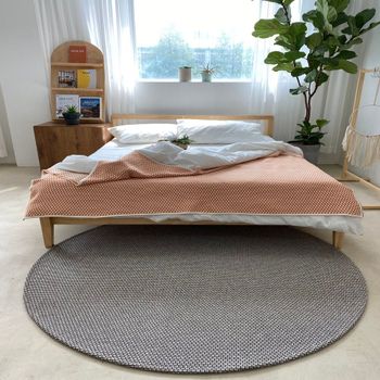사계절먼지없는 물세탁 미끄럼방지 패턴원형러그 150 세라젬러그